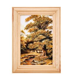 AMB-56/ 7 Картина «Красота природы» (с янтарной крошкой) дер.рамка 8х12