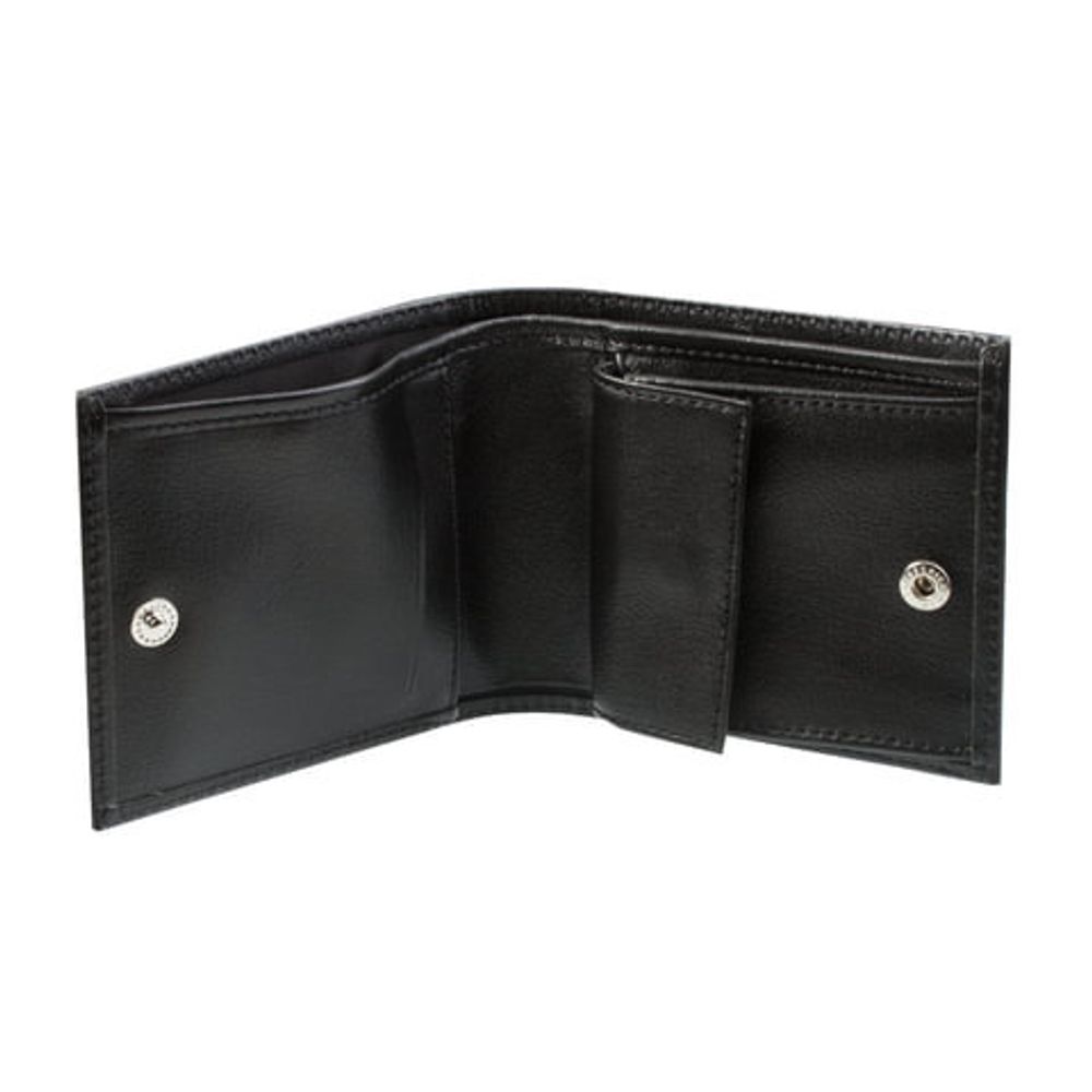 Портмоне мужское BEFLER "Грейд", 100х90 мм, натуральная кожа, на кнопке, черное, РМ.22.-9