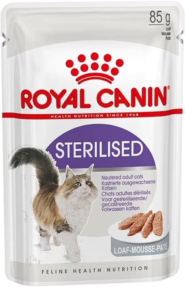 Royal canin 85г. Стерилайзд корм для кастрированных (стерил.) кошек, Паштет