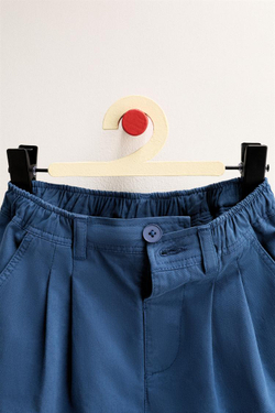 ZARA TIMELESS - БРЮКИ BALLOON С ЗАЩИПАМИ, ЯРКО-СИНИЙ