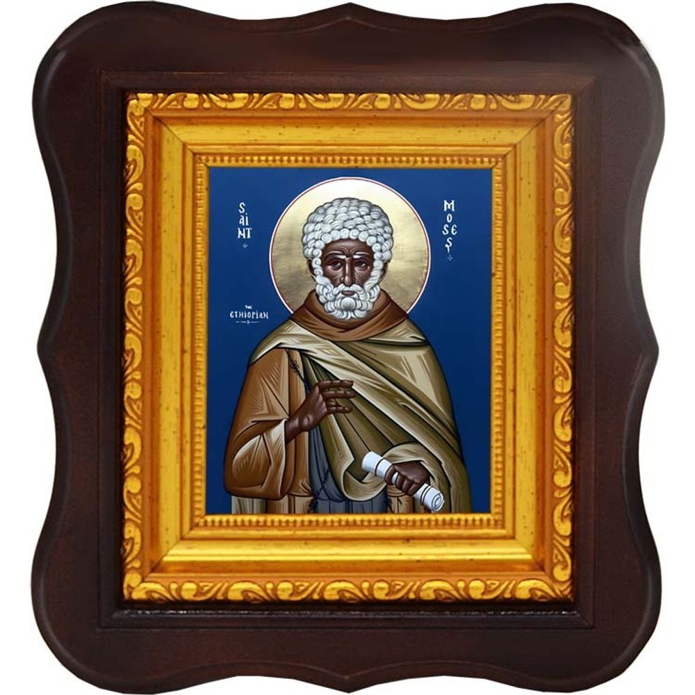 Моисей Мурин Эфиопский преподобный. Икона на холсте.