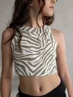 Летний кроп топ трикотажный детский