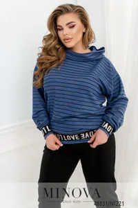Свитер 221-джинс Minova