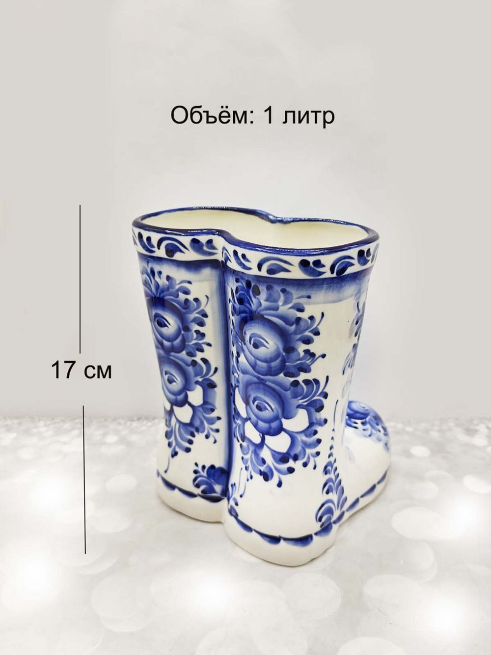 Ваза-конфетница Гжель