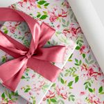 Упаковочная бумага (0,7*1 м) Цветочная метафора, Розовый, 1 шт.