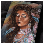 Кожаная обложка на паспорт «Шаманка»