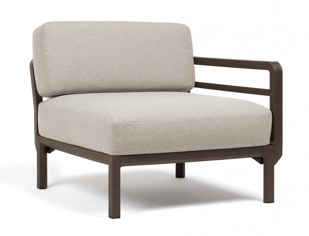 Диван пластиковый с подушками Nardi Maximo 2, терра, жемчуг