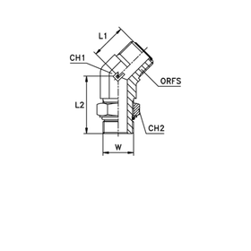 Штуцер FMH45 D12 ORFS 13/16 - UNF 3/4 (удлиненный)