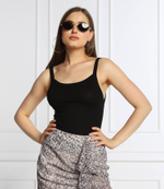 льняной топ Patrizia Pepe - черный(8K0071 KM36)