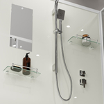 Душевая кабина Niagara Standart ST120/90/15Q/BK (120х90х200) прямоугольник,поддон 15см,распашная,проф.белый,без крыши,3 места