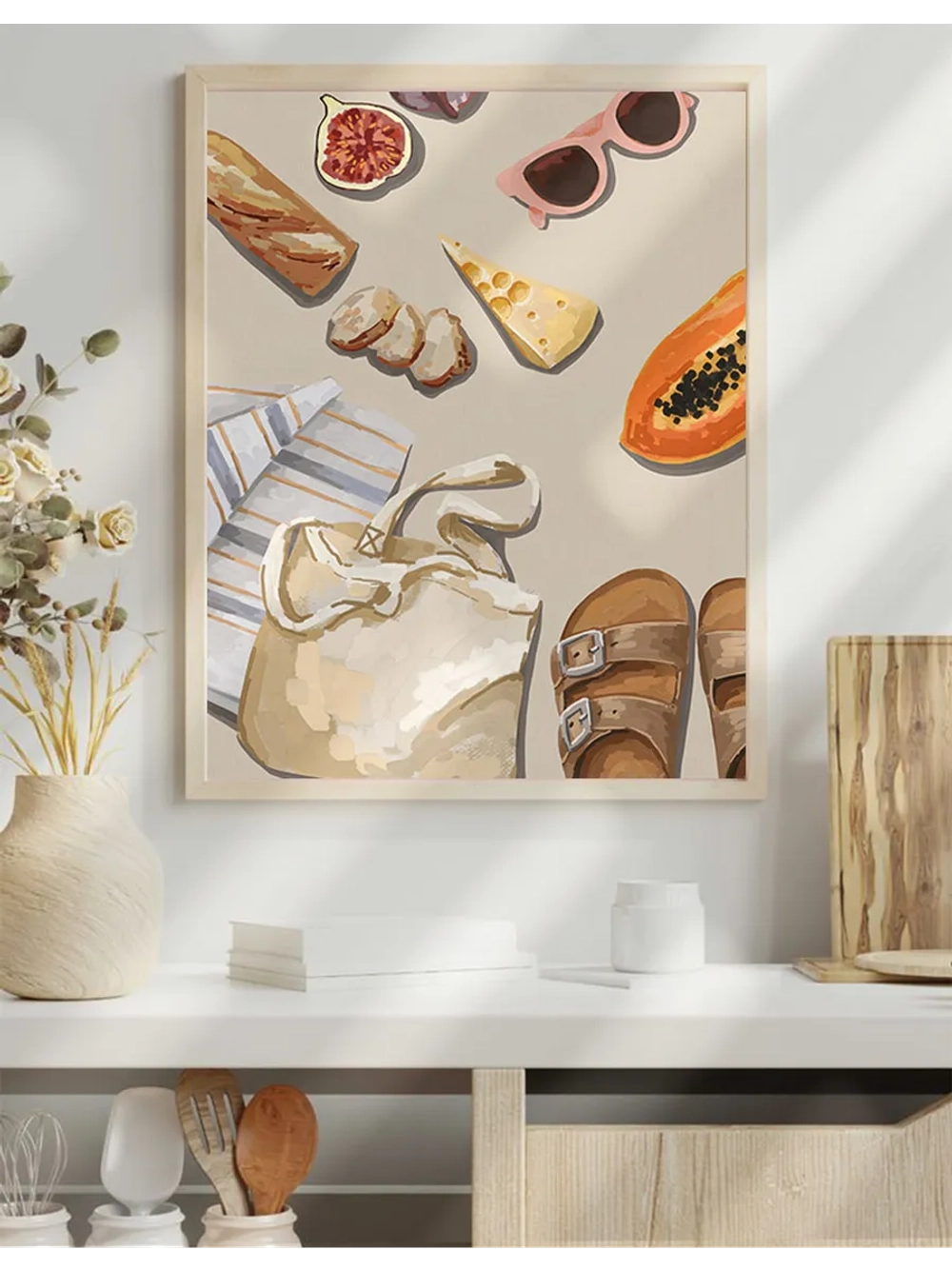 постер на кухню 50х70 см интерьерный акварельный