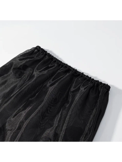 Юбка макси прозрачная