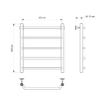 Полотенцесушитель MIXLINE MIRA  60х50 (1/2'' ВР, 5 перекладин) водяной