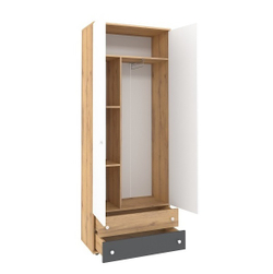 Шкаф для одежды и белья белый Лойс 92