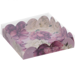 Коробка для кондитерских изделий с крышкой "Тебе с любовью" 13*13*3 см