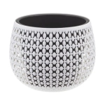 Кашпо Пирула D175мм 1,5л с вставкой белый (комплект 5 шт)