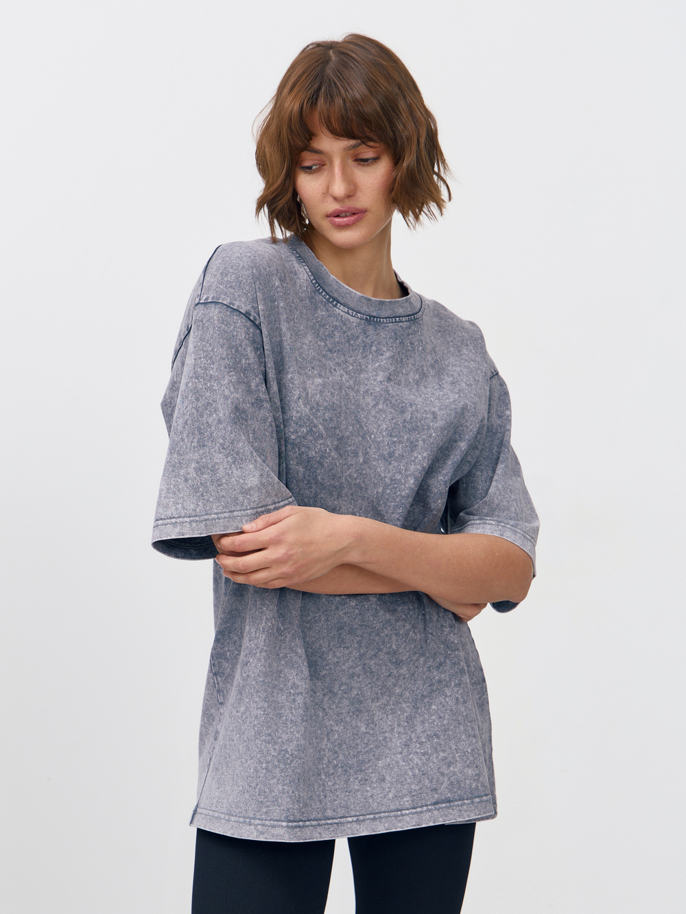Футболка garment dyed (серый)