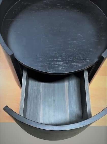 Прикроватная тумбочка Mitchel, 1 ящик, черная