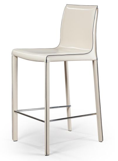Стул полубарный Barrie кожа цвет бежевый