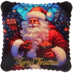 Подставка под кружку керамическая 10,5*10,5см «Дед Мороз с подарком»