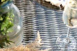 "Дольче" обеденная группа из искусственного ротанга, цвет графит