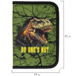 Пенал BRAUBERG 1 отделение 1 откидная планка полиэстер 21х14 см "Dino attack" (2 штуки в упаковке)