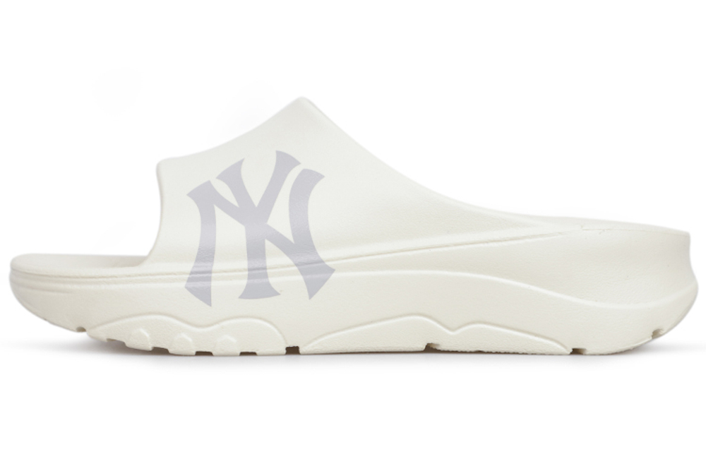 MLB Slipper Chunky New York Yankees casual thick-soled non-slip one-word slippers for men and women the same beige