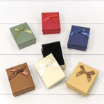 Коробка Ювелирная 9х7х2.8 см Набор 6 шт с бантом (Микс)