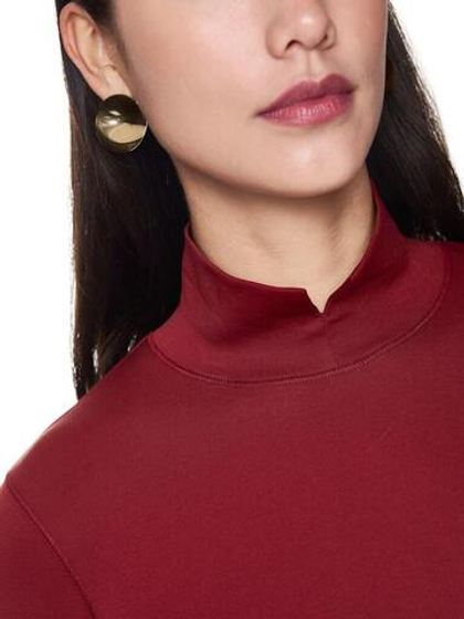 Marc Cain Водолазка из хлопка с декоративными разрезами