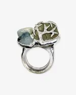 Кольцо Reglow Lab roots Rt-R-6 аквамарин галька