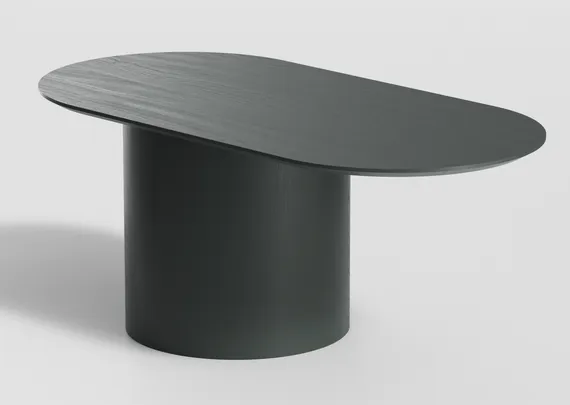 Столик Type овальный, основание D 39 см (темно-серый)