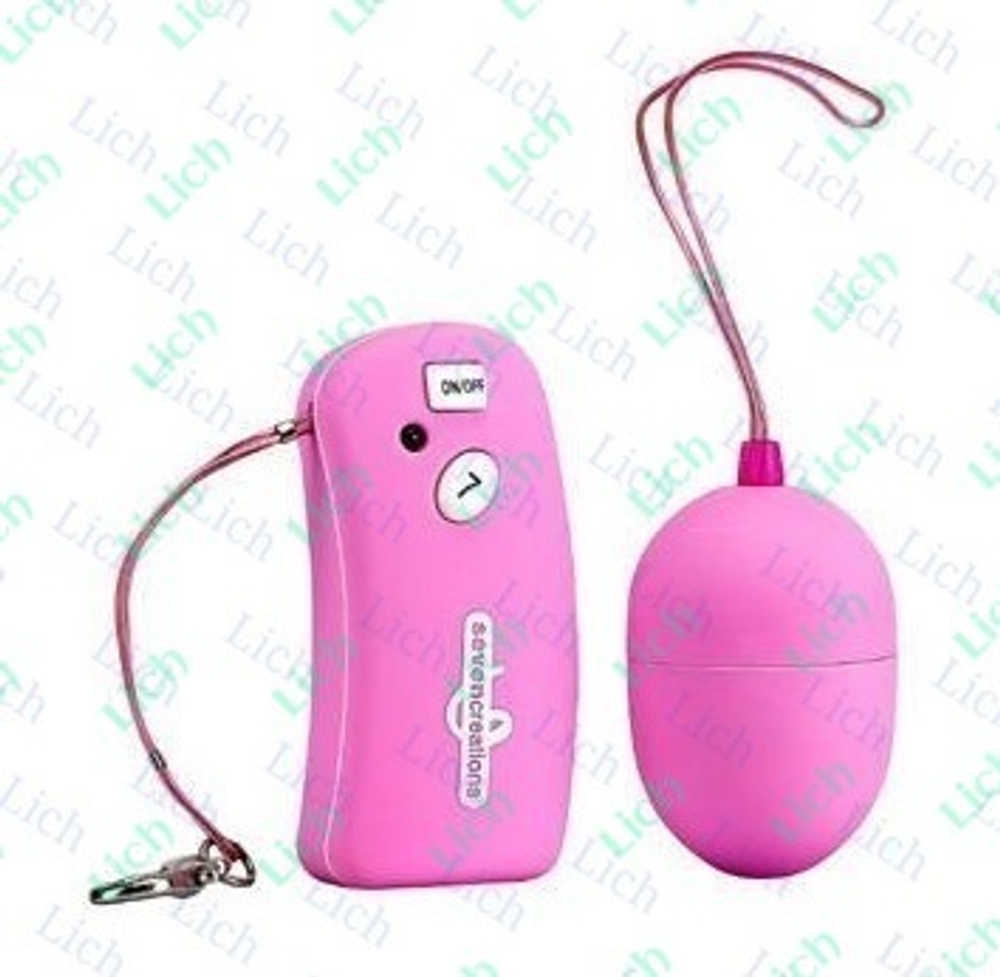 Розовое виброяйцо на дистанционном пульте управления