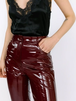 Брюки бордовые из лаке OLA OLA