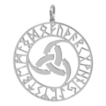 Кулон Рунный круг Рог Одина 40мм (263)