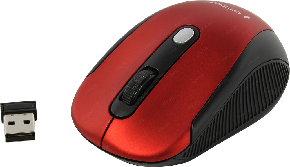 Gembird Wireless Optical Mouse &lt;MUSW-420-1 Red&gt;  (RTL)  USB 4btn+Roll