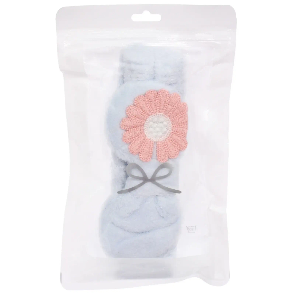 Повязка на голову косметическая «ДАЙМОНД РУШ», ромашка, цвет лавандовый, пудровый, небесный и серый, 20*5.5см (ZIP пакет)