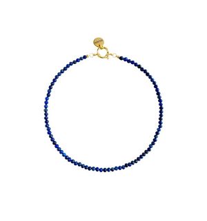 Колье  из бусин камня  ( lapis lazuli )