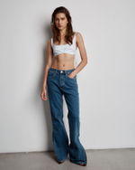 Джинсы на молнии синий