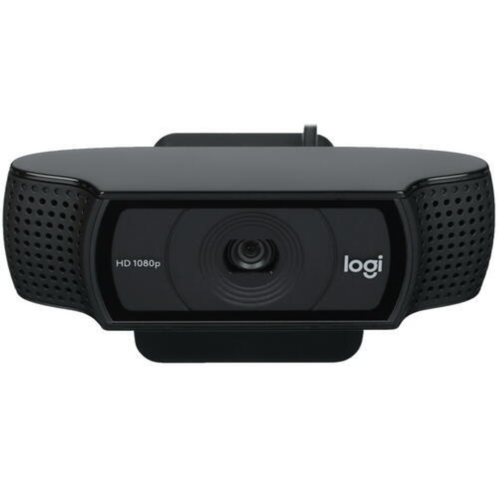 Веб-камера Logitech HD Pro C920, 2Мп, черный, FHD, 2-mic, 30FPS, автофокус, HDR, USB 1.5м (960-000998)
