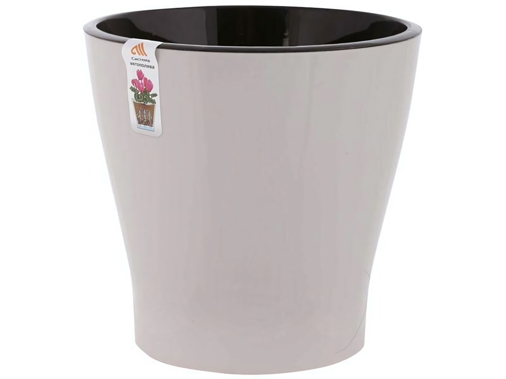 Горшок цветочный Лея 5л двойной (бежевый)