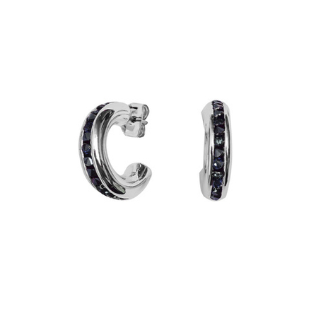 Серьги Fiore Luna Jet Nut A2103SW-E06.4 BW/S