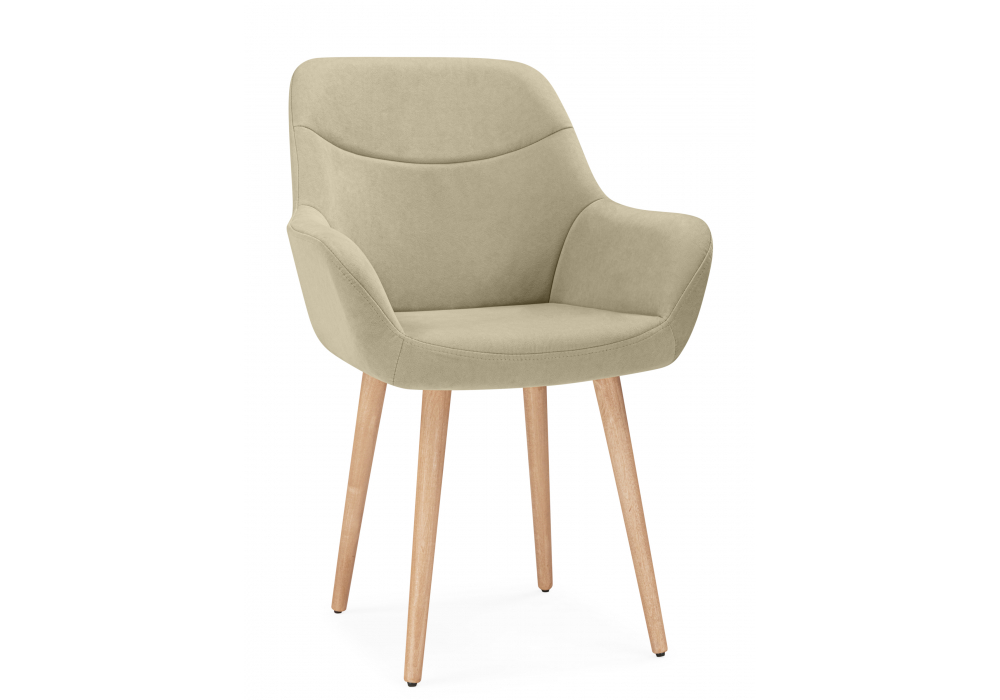 Стул деревянный Woodville Флюид бежевый (zd 210), светлое дерево