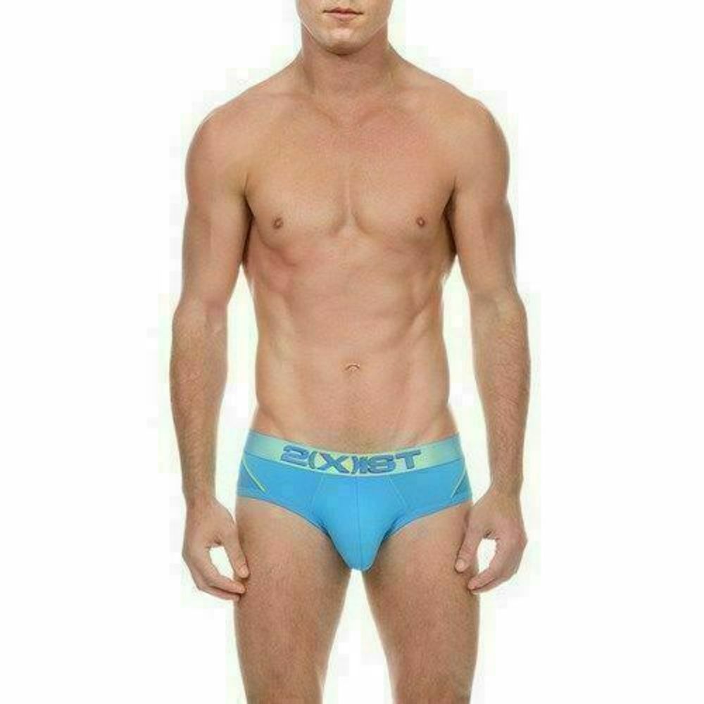 Мужские трусы Брифы голубые 2xist oblique stripes Brief Blue