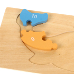 Развивающая игрушка деревянная Пазл-вкладыш по номерам Кит, C-41805