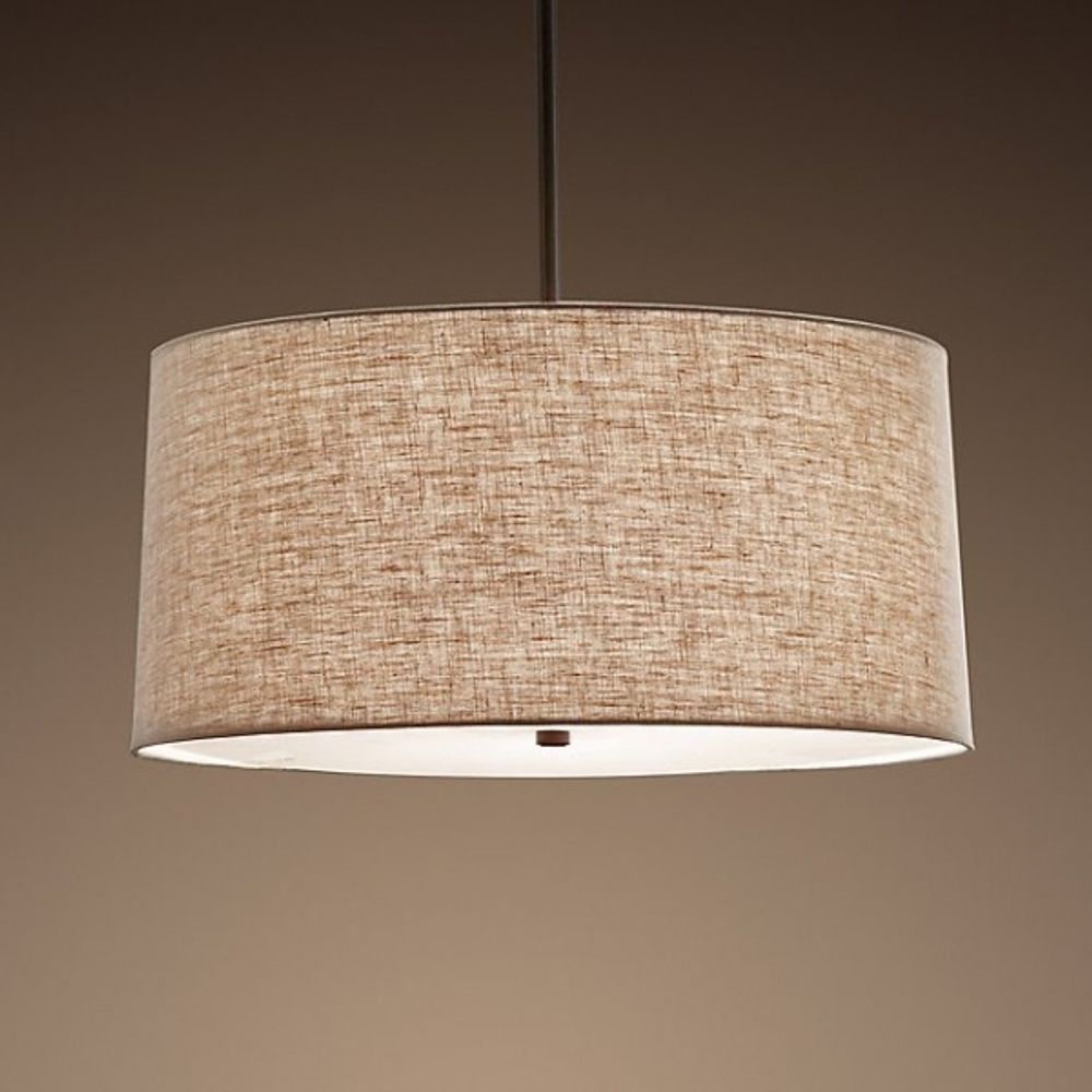 Подвесной светильник RH ROUND Linen Shade Pendant