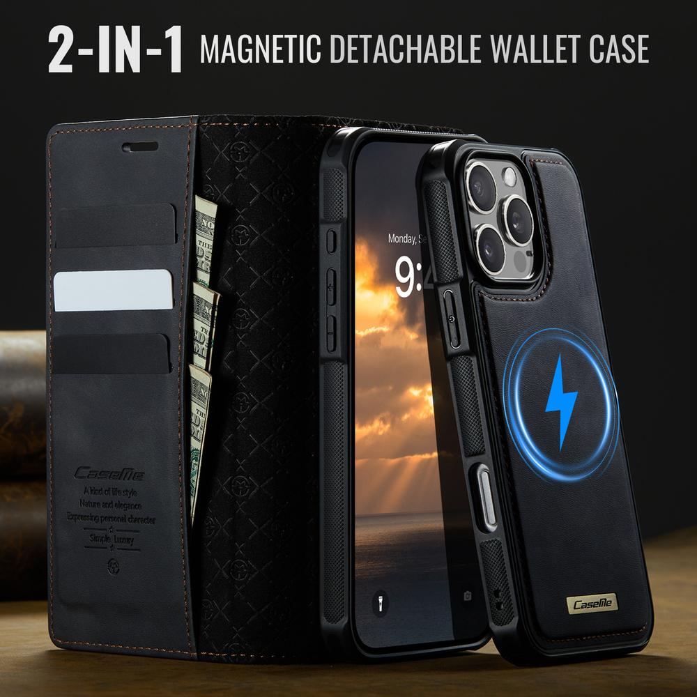 Чехол-кошелек CaseMe 2 in 1 MagSafe iPhone 16 ProMax