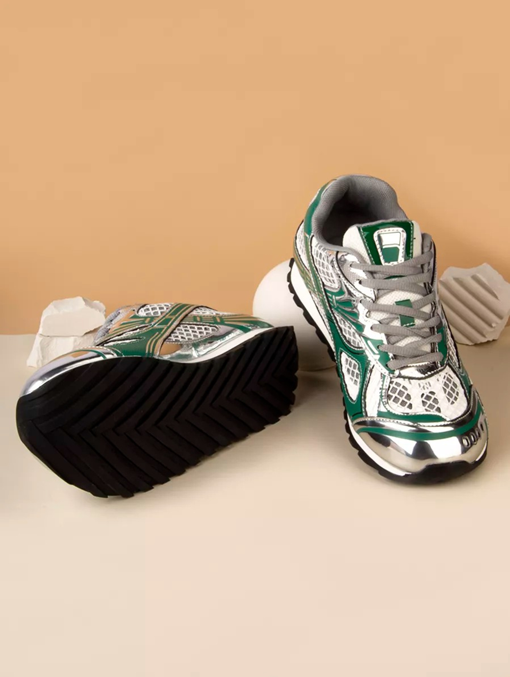 Кроссовки нат. кожа (36-41)р. / шт. HL-20-GREEN