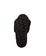 FLUFF SLIDE SLIPPER-dark green