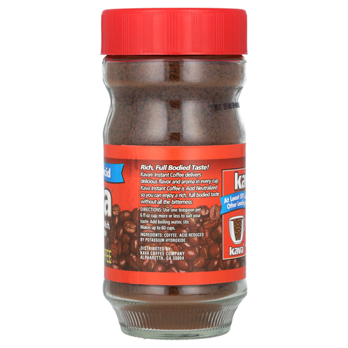 Kava Coffee, растворимый кофе, с пониженным содержанием кислоты, 113 г (4 унции)