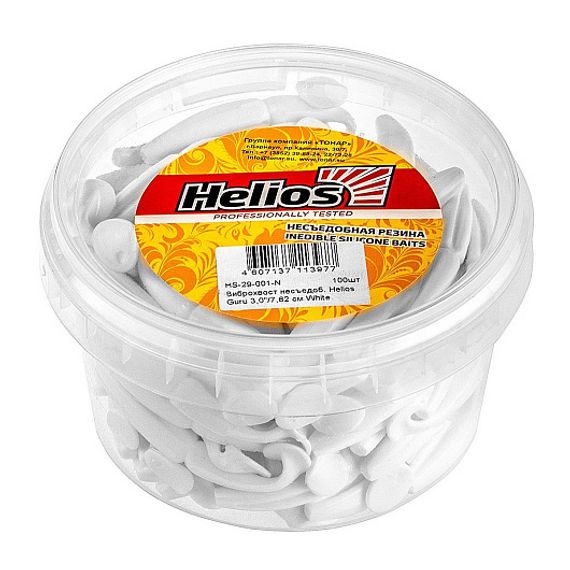 Виброхвост несъедоб. Guru 3,0&#39;/7,62 см White 100шт. (HS-29-001-N) Helios